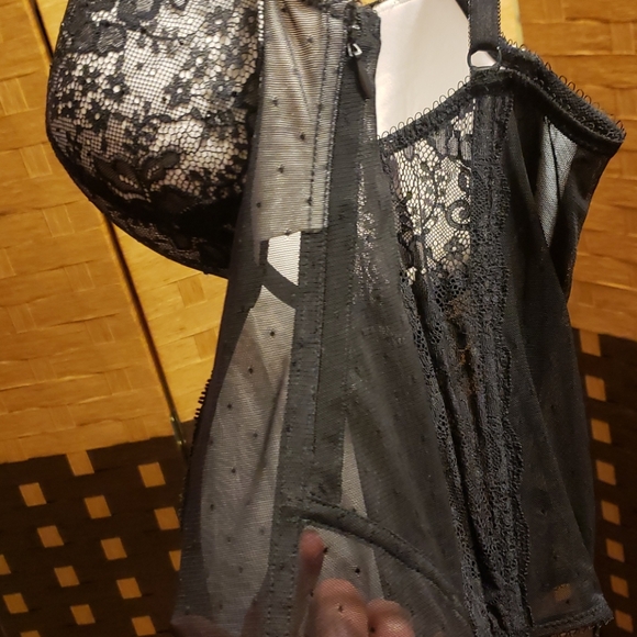 💞 Victoria's Secret Black Lace Bustier/Corset 36D NWOT - Picture 11 of 14